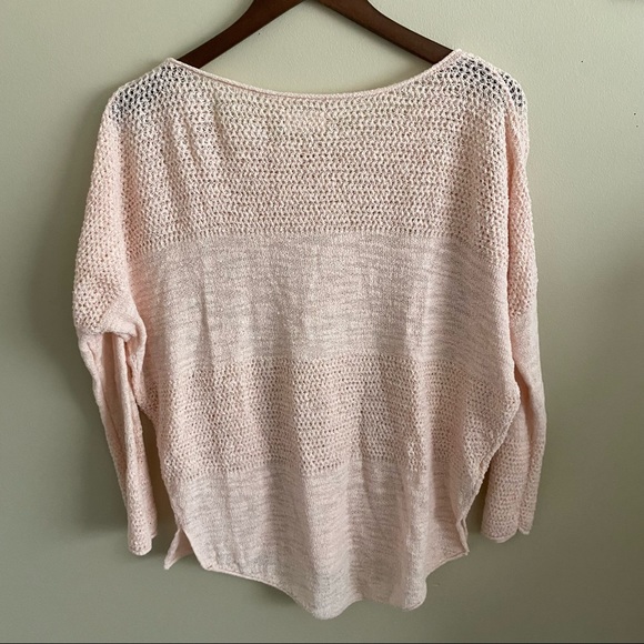 Lou & Grey Light Pink Long Sleeve Knit Sweater Sz XS - Picture 7 of 9